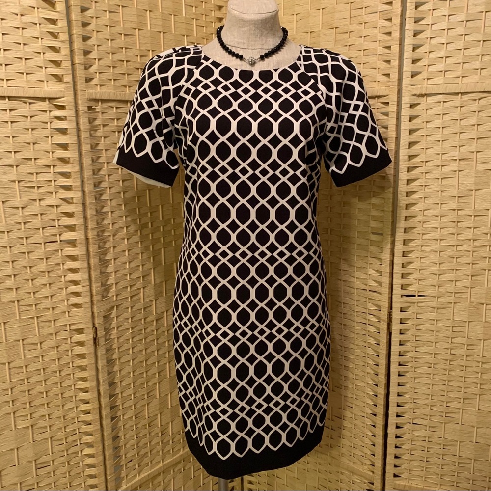 Black & White, geometric, dress